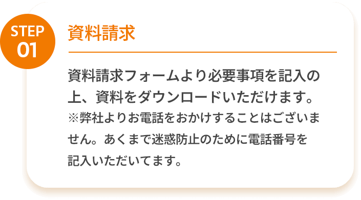 STEP01 資料請求